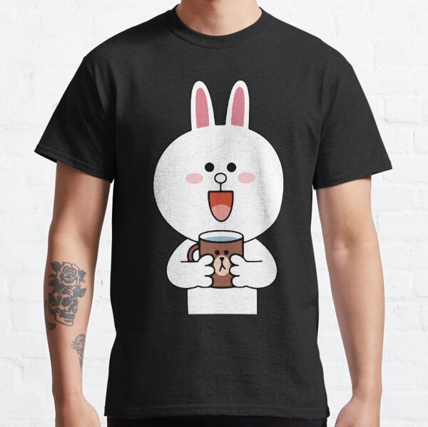 Amantes del oso marrón lindo conejo conejito cony para siempre Camiseta clásica