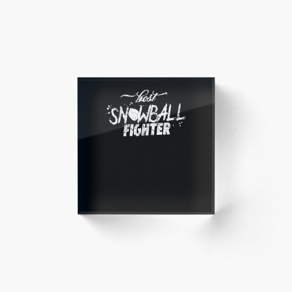 Snowball fight Acrylic Block