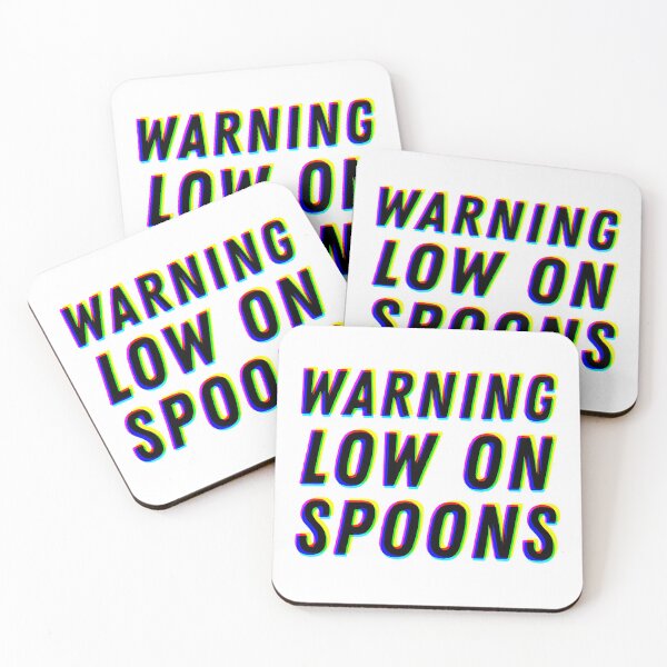 Item preview, Warning Low On Spoons - CMYK designed and sold by MOREDANKMEMES.