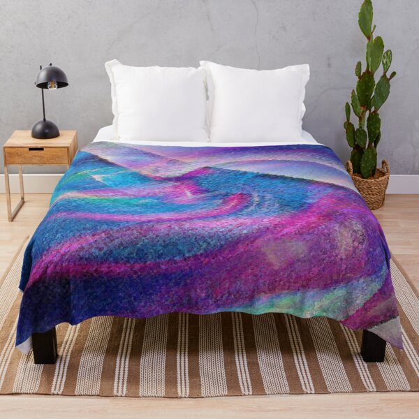 Item preview, Colorful Blue and Pruple Swirls Throw Pillow designed and sold by William63.