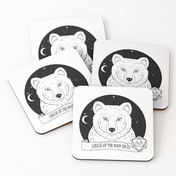 Item preview, Circle of the Moon Druid Bear - on white designed and sold by Elvish-Emporium.