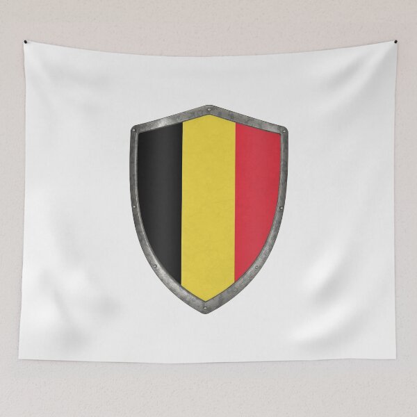Item preview, Belgian flag shield Belgium designed and sold by EsoxOlivier.