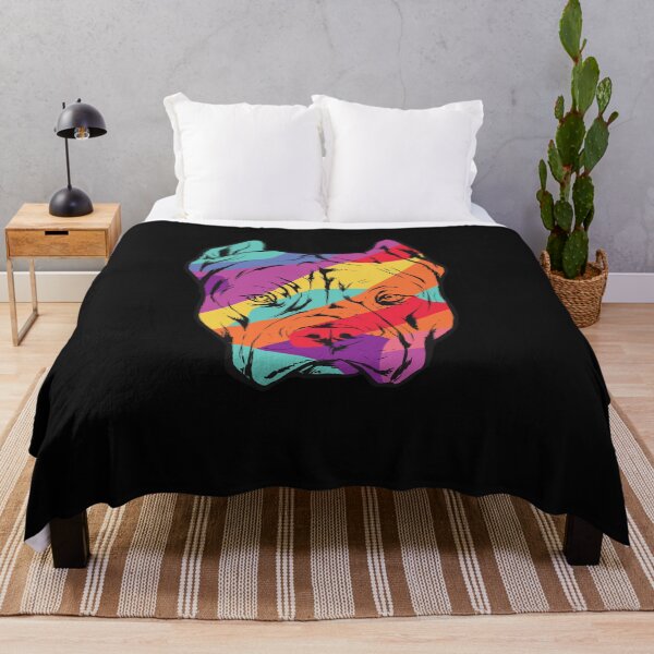 Item preview, colorful pit bull, pit bull head designed and sold by DerSenat.