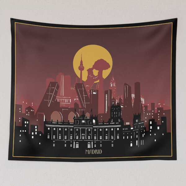 Item preview, madrid skyline designed and sold by BekimART2.