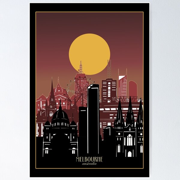 Item preview, melbourne skyline designed and sold by BekimART2.