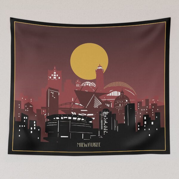 Item preview, milwaukee skyline designed and sold by BekimART2.