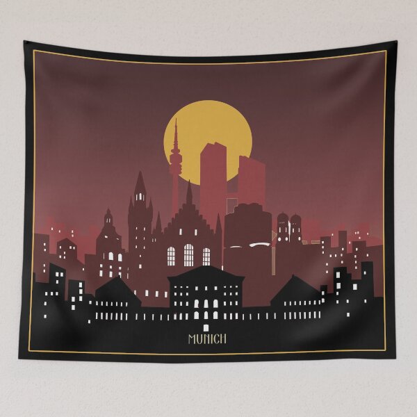 Item preview, munich skyline designed and sold by BekimART2.