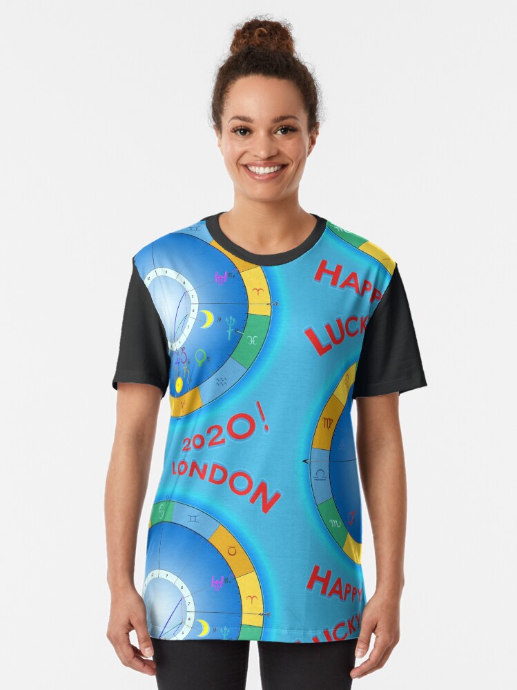 Alternate view of HAPPY 2020 LUCKY LONDON! London's Horoscope for 2020 Graphic T-Shirt