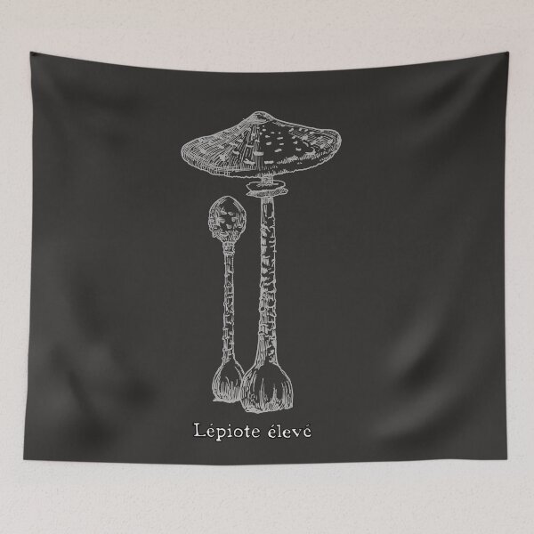 Item preview, Mushrooms Lépiote Élevé Grey designed and sold by shtem.