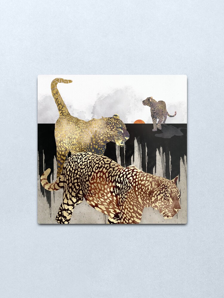 Alternate view of Minimal Leopards Metal Print