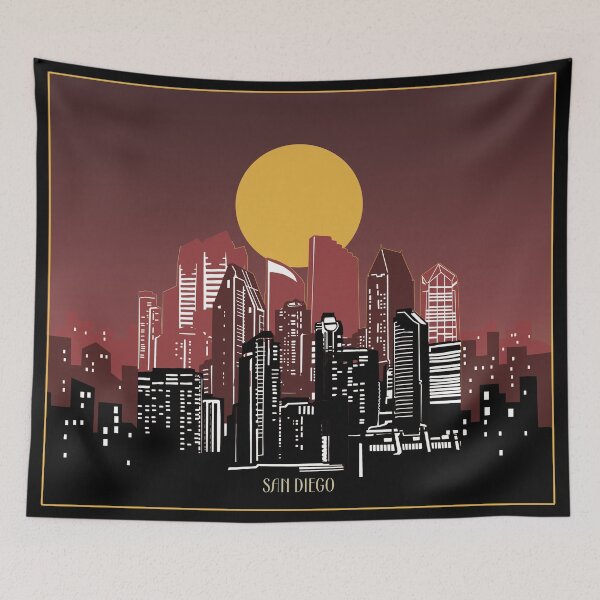 Item preview, san diego skyline designed and sold by BekimART2.