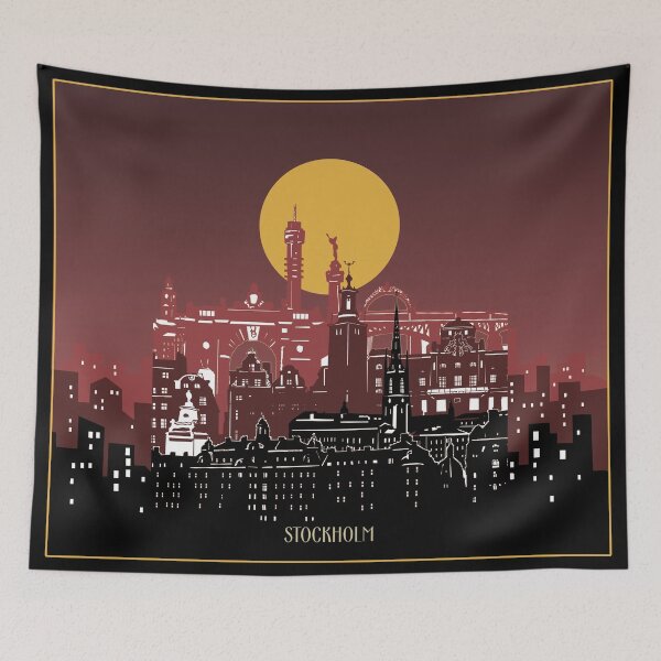 Item preview, stockholm skyline designed and sold by BekimART2.