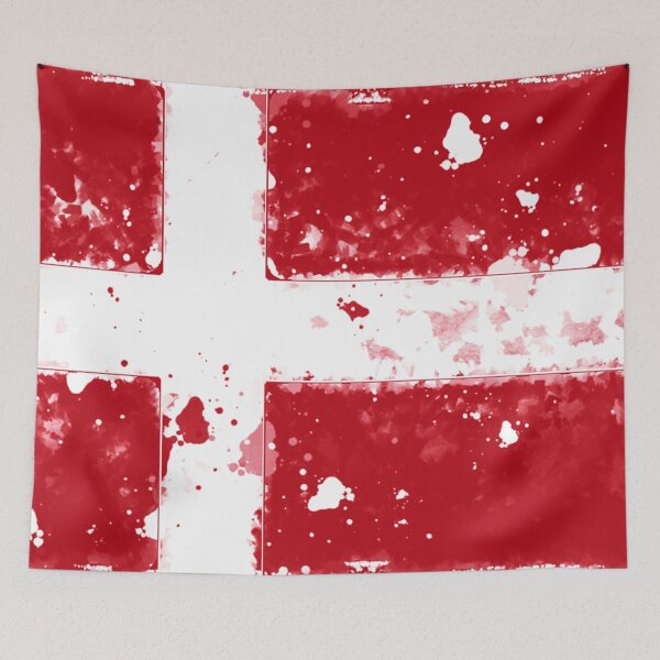 Item preview, Denmark Grunge Flag designed and sold by HomeLivingCo.