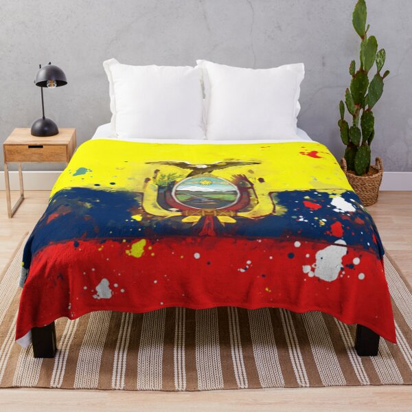 Item preview, Ecuador Grunge Flag designed and sold by HomeLivingCo.