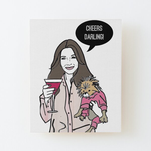 Cheers Darling Wood Mounted Print