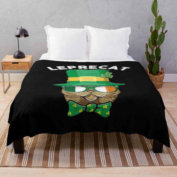 Item preview, Leprecat Cat Leprechaun St Patricks's Day Kitten in Green Hat Shamrock Leaf and Ireland Flag Sunglasses  designed and sold by alenaz.