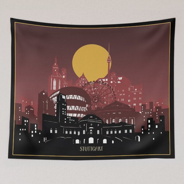 Item preview, stuttgart skyline designed and sold by BekimART2.
