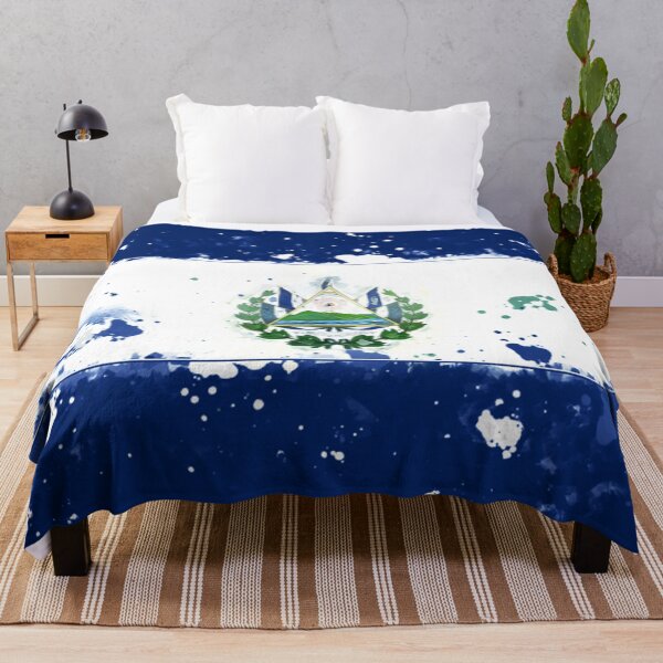 Item preview, El Salvador Grunge Flag designed and sold by HomeLivingCo.