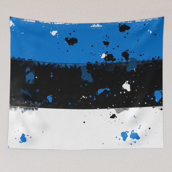 Item preview, Estonia Grunge Flag designed and sold by HomeLivingCo.