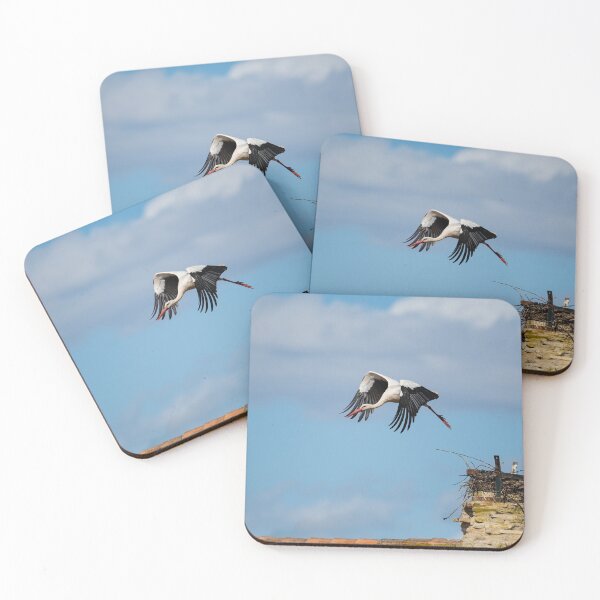 Item preview, Stork taking off from its rooftop nest, Parque Nacional de Doñana, Spain designed and sold by AndrewJonesFoto.