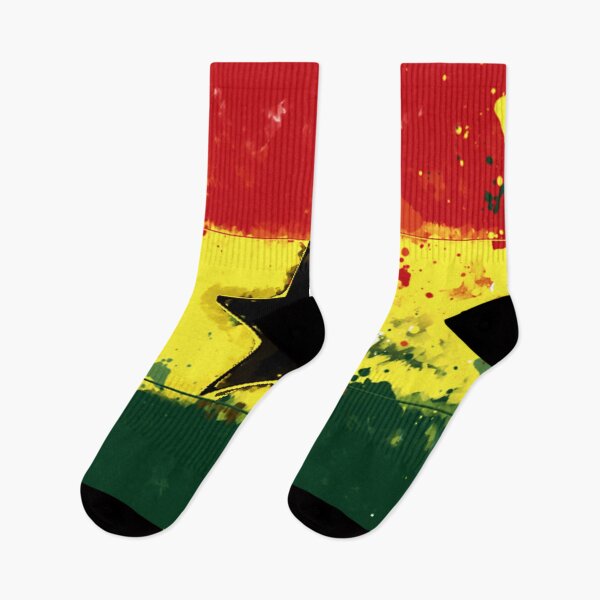 Item preview, Ghana Grunge Flag designed and sold by HomeLivingCo.