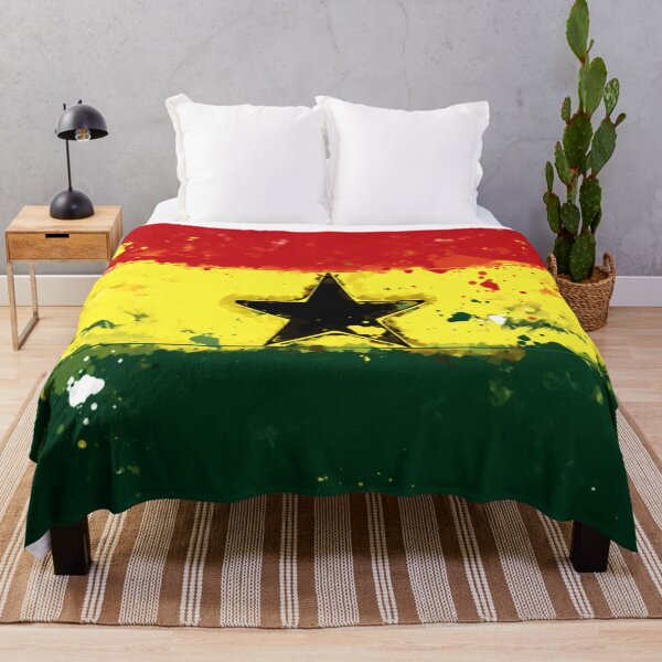 Item preview, Ghana Grunge Flag designed and sold by HomeLivingCo.