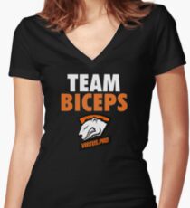 TEAM BICEPS | PASHA BICEPS | VP | Virtus Pro Women's Fitted V-Neck T-Shirt