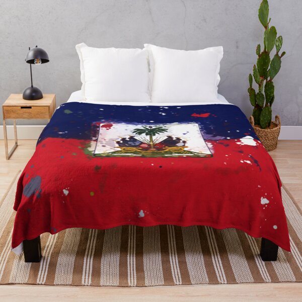 Item preview, Haiti Grunge Flag designed and sold by HomeLivingCo.
