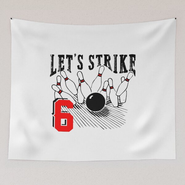 Item preview, Lets Strike 6 Birthday Bowling bowler gift kids boys girls designed and sold by hadleydesigns.