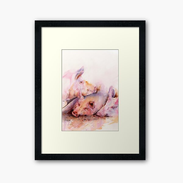 Pigs in CLover.... Framed Art Print
