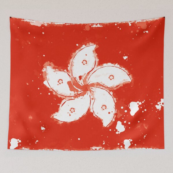 Item preview, Hong Kong Grunge Flag designed and sold by HomeLivingCo.