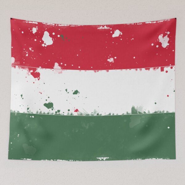 Item preview, Hungary Grunge Flag designed and sold by HomeLivingCo.
