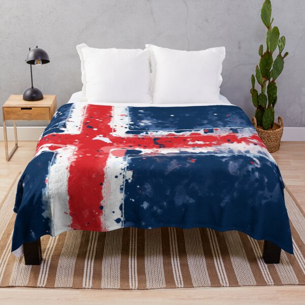 Item preview, Iceland Grunge Flag designed and sold by HomeLivingCo.