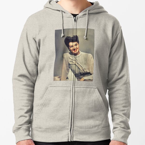 Rosalind Russell, Vintage Actress Zipped Hoodie