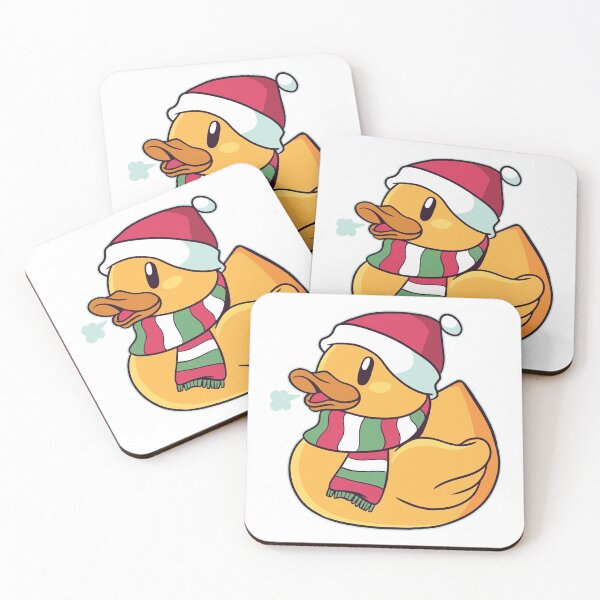 Item preview, Rubber Duckie in Santa Hat and Scarf for Christmas designed and sold by Angelandspot.