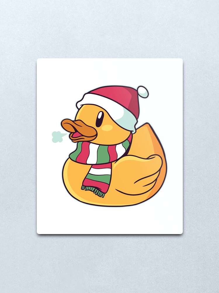 rubber duck santa hat