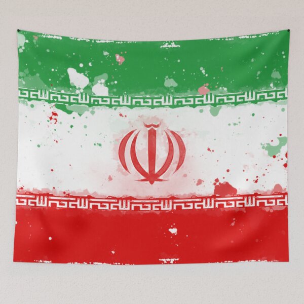 Item preview, Iran Grunge Flag designed and sold by HomeLivingCo.