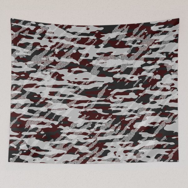 Item preview, Red camouflage pattern mosaic style designed and sold by Destroyed-Pixel.