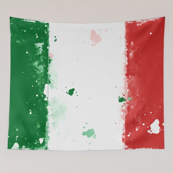 Item preview, Italy Grunge Flag designed and sold by HomeLivingCo.
