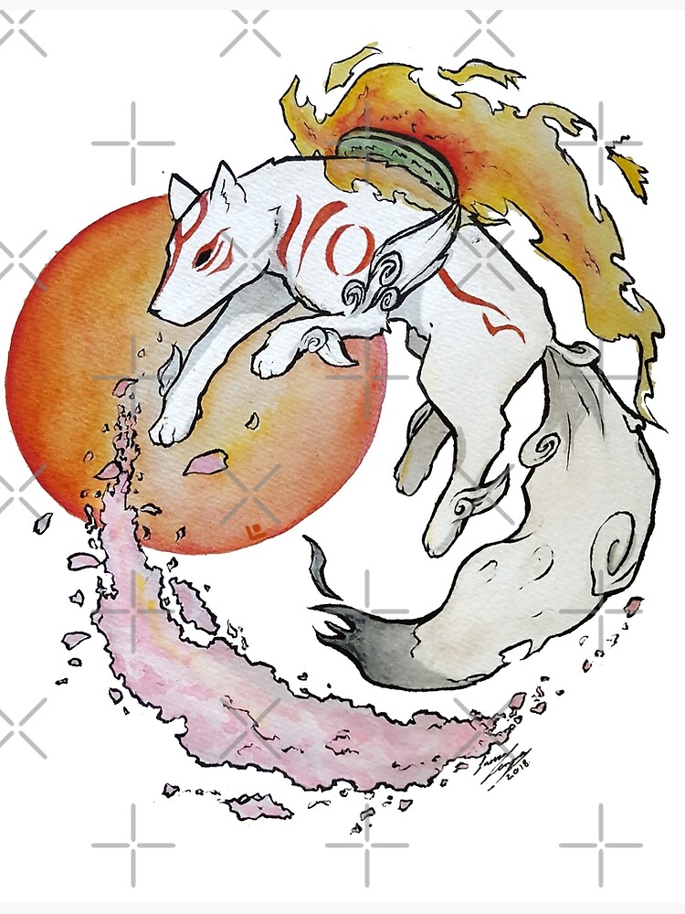 Okami' Poster, picture, metal print, paint by Ocarianya