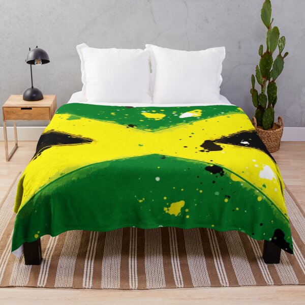 Item preview, Jamaica Grunge Flag designed and sold by HomeLivingCo.