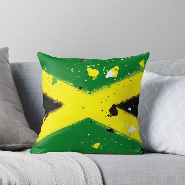 Item preview, Jamaica Grunge Flag designed and sold by HomeLivingCo.