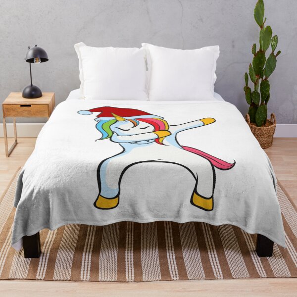 Item preview, Dabbing Unicorn With Christmas Hat designed and sold by artistraft.