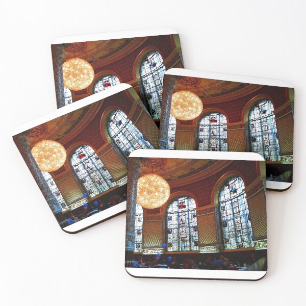Item preview, London. Cafe with Stained Glass Windows inside the Victoria and Albert Museum. Great Britain 2009 designed and sold by Igor Pozdnyakov.