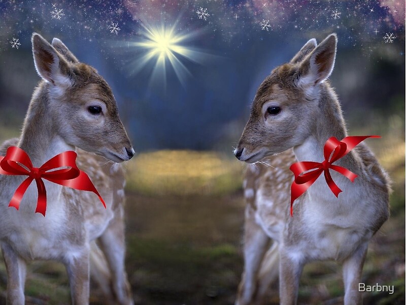 "Oh Deer Christmas is Here" by Barbny | Redbubble