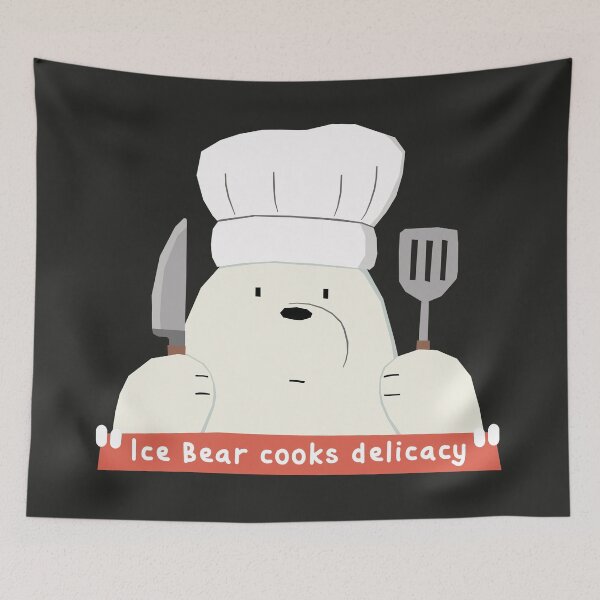 Item preview, We Bare Bears ™ | Ice Bear quote: “Ice Bear cooks delicacy”. designed and sold by EliSoft.