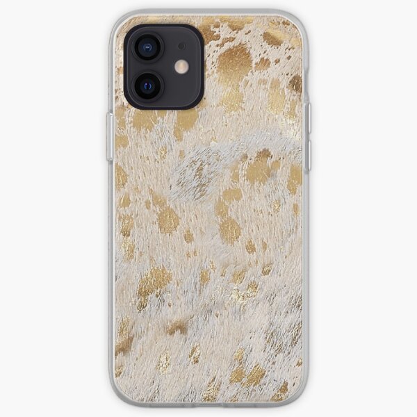 Gold Metallic Cowhide Print | Texture iPhone Soft Case