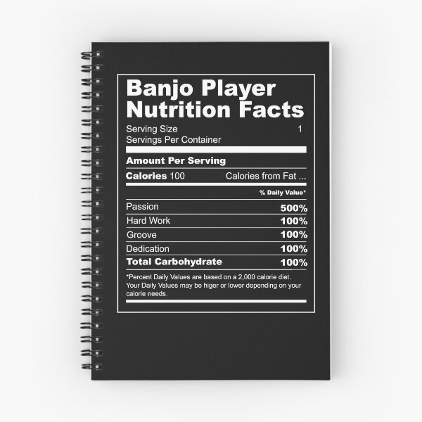 Item preview, Banjo Player Nutrition Facts designed and sold by Músico Ilustre.