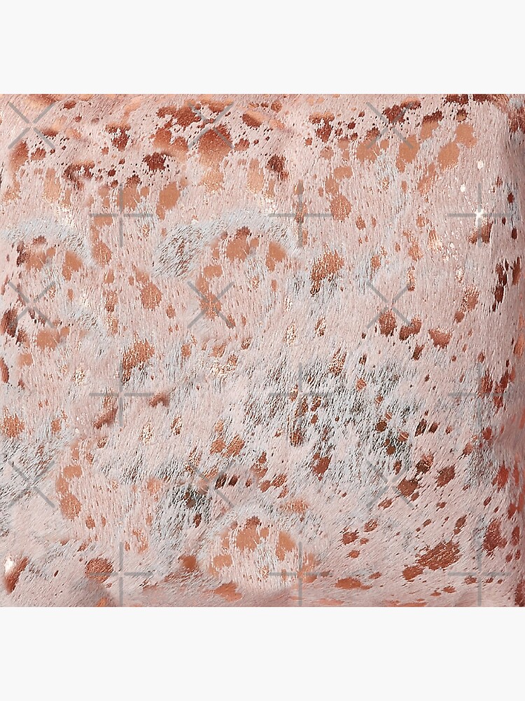"Rose Gold Metallic Cowhide Print Texture" Poster by koovox Redbubble