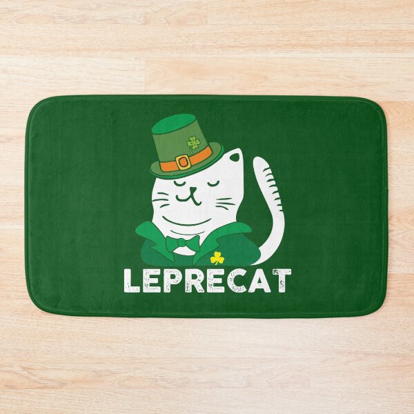 Item preview, Saint Patrick's Day cat leprechaun leprecat in green hat with lucky shamrock  designed and sold by alenaz.